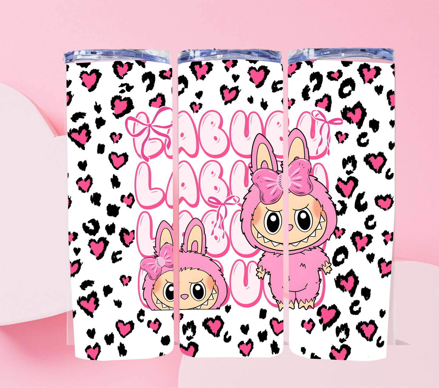 Cute Pink Monster 20 oz skinny tumbler