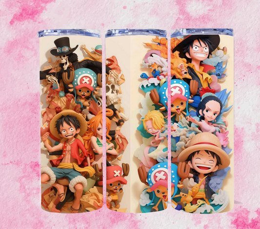 Anime Pirate 20 oz skinny tumbler
