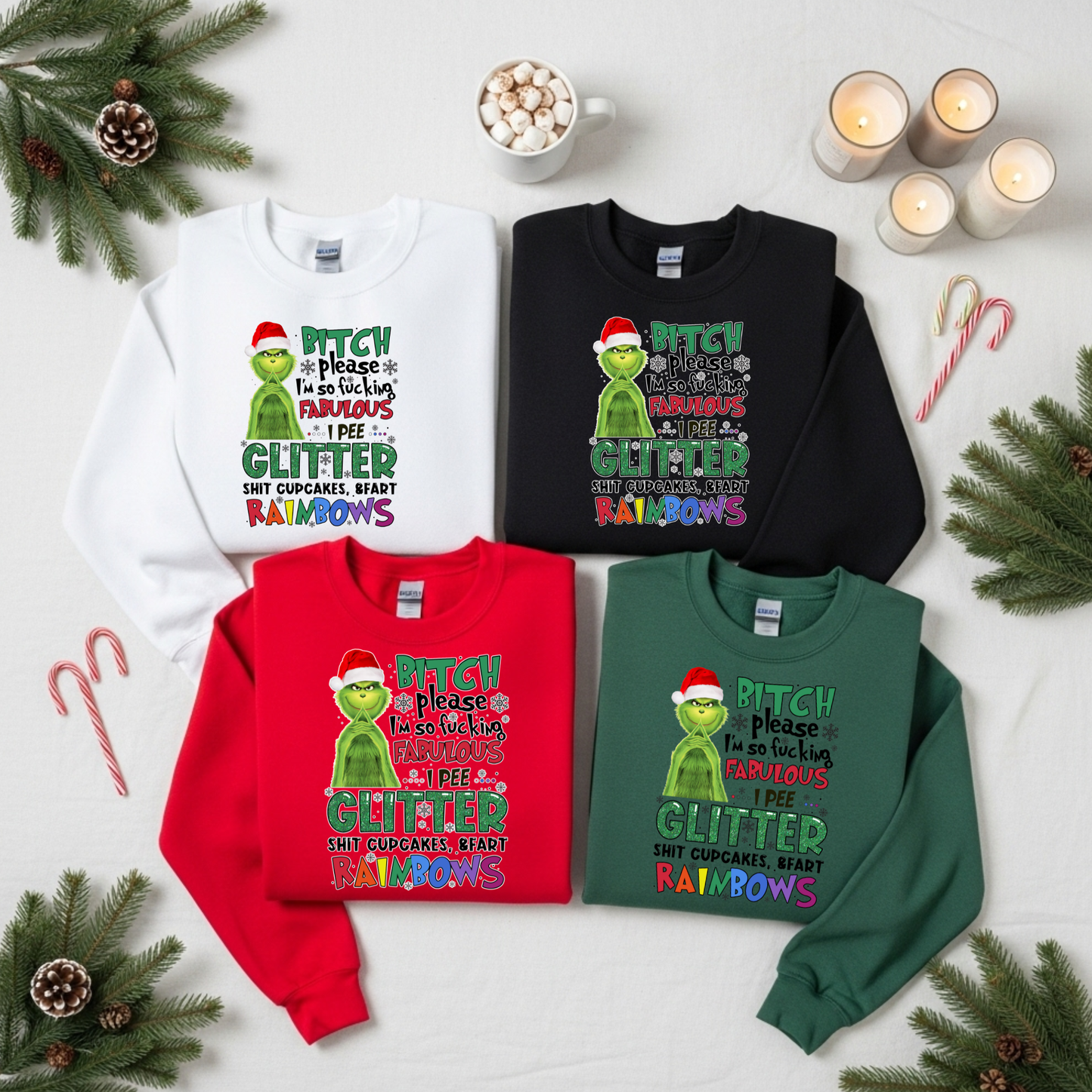 Sassy Holiday Glitter Crewneck